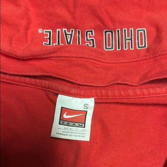 Nike Red Long Sleeve Hoodie Sweatshirt Ohio State Buckeyes - Picture 2 of 4